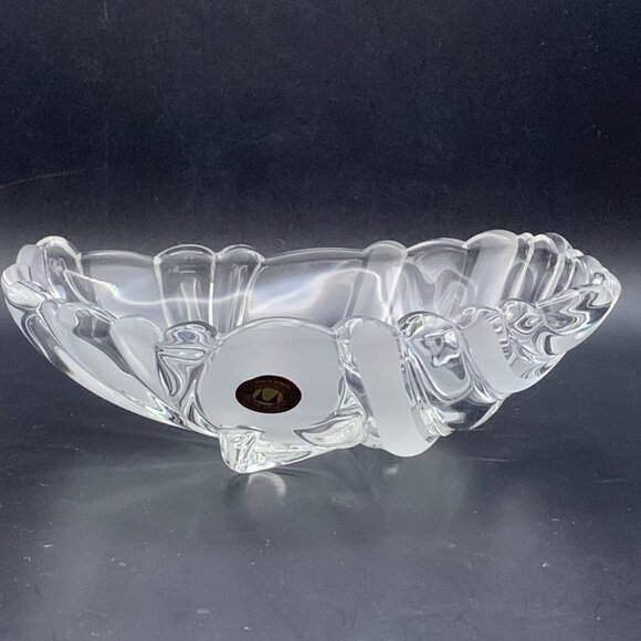 Vintage Walther Clear & Frosted Glass Fruit Bowl Made in Germany - Picture 11 of 11
